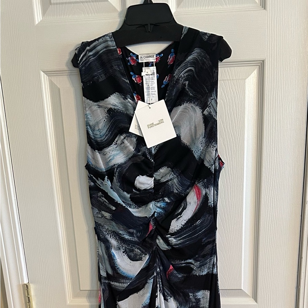NWT-DVF Reversable gorgeousness!!! Maxi dress, Diane Von Furstenberg, sz XL.